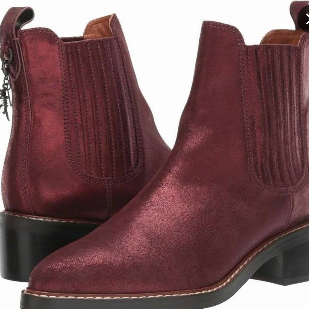 Coach Bowery Chelsea Bootie (Bordeaux). They are SOLD out on the Coach website.